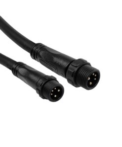GLOBOSTAR® CONNECTOR 60957 5 Pin Καλώδιο/Επέκταση Τ 1 Μέτρου με Είσοδο 1 x Αρσενικό Βύσμα & Έξοδο 2 x Θηλυκά Βύσματα Αδιάβροχο IP68 – Μαύρο – Μ100 x Π52 x Υ2cm