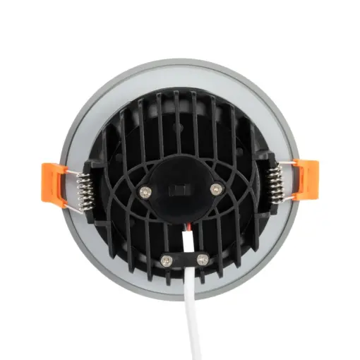 GLOBOSTAR® WATERA 60986 Χωνευτό Downlight Σποτ Panel Μπάνιου & WC LED 12W 1500lm 120° AC 220-240V Αδιάβροχο IP54 Ρυθμιζόμενο Λευκό CCT με Διακόπτη στο Σώμα 2700K/4500K/6000K Dimmable - Lumileds SMD Chip & TÜV SÜD Driver - Γκρι Ανθρακί Ματ - Μ10.8 x Π10.8 x Υ3.2cm / Q9cm - 3 Χρόνια Εγγύηση - Image 6
