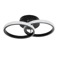 GLOBOSTAR® CORA 61058 Μοντέρνο Φωτιστικό Οροφής LED 18W 2160lm 300° AC 220-240V IP20 Ρυθμιζόμενο Λευκό CCT με On/Off 2700K/4500K/6000K - Lumileds SMD Chip - Μαύρο Ματ - Μ36 x Π20.5 x Υ7cm - 3 Χρόνια Εγγύηση