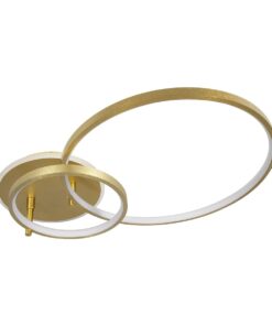 GLOBOSTAR® NEMESIS 61107 Μοντέρνο Φωτιστικό Οροφής LED 67W 7573lm 360° AC 220-240V IP20 Ρυθμιζόμενο Λευκό CCT με Χειριστήριο από 2700K έως 6000K Dimmable – Lumileds SMD Chip – Χρυσό Βούρτσας – Μ84 x Π45 x Υ13cm – 3 Χρόνια Εγγύηση
