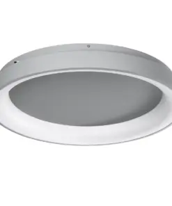GLOBOSTAR® SALEM 61238 Μοντέρνο Φωτιστικό Οροφής LED 105W 12075lm 120° AC 220-240V IP20 Ρυθμιζόμενο Λευκό CCT με Χειριστήριο από 2700K έως 6000K Dimmable - Lumileds SMD Chip - Γκρι - Μ60 x Π60 x Υ9.5cm - 3 Χρόνια Εγγύηση