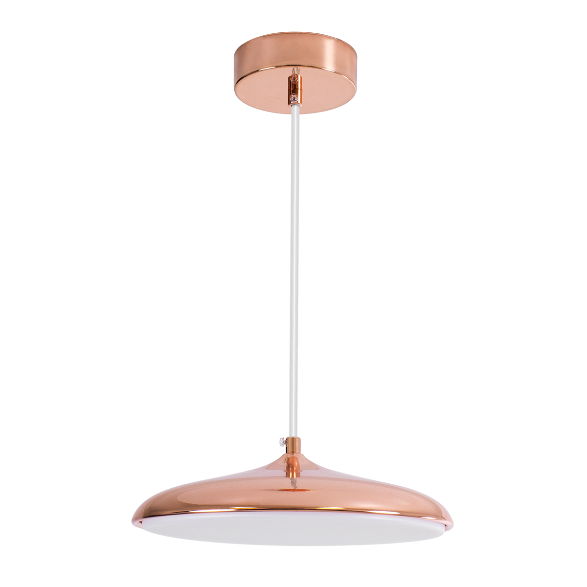 GLOBOSTAR® BARON 61253 Μοντέρνο Κρεμαστό Φωτιστικό Οροφής LED 12W 1440lm 120° AC 220-240V IP20 Ρυθμιζόμενο Λευκό CCT με On/Off 2700K/4500K/6000K - Lumileds SMD Chip - Ροζ Χρυσό - Μ25 x Π25 x Υ8cm - 3 Χρόνια Εγγύηση - Image 3