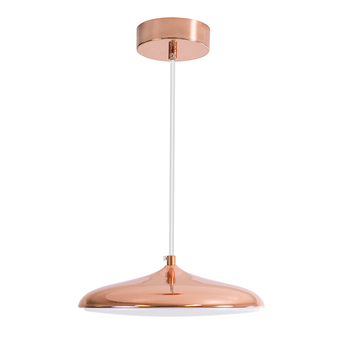 GLOBOSTAR® BARON 61253 Μοντέρνο Κρεμαστό Φωτιστικό Οροφής LED 12W 1440lm 120° AC 220-240V IP20 Ρυθμιζόμενο Λευκό CCT με On/Off 2700K/4500K/6000K - Lumileds SMD Chip - Ροζ Χρυσό - Μ25 x Π25 x Υ8cm - 3 Χρόνια Εγγύηση - Image 4
