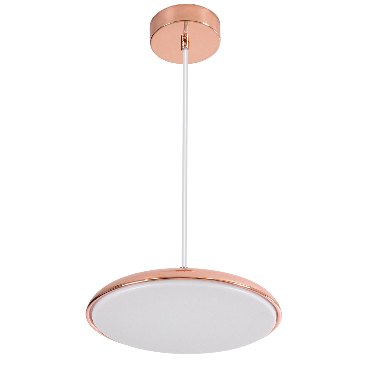GLOBOSTAR® BARON 61253 Μοντέρνο Κρεμαστό Φωτιστικό Οροφής LED 12W 1440lm 120° AC 220-240V IP20 Ρυθμιζόμενο Λευκό CCT με On/Off 2700K/4500K/6000K - Lumileds SMD Chip - Ροζ Χρυσό - Μ25 x Π25 x Υ8cm - 3 Χρόνια Εγγύηση - Image 5