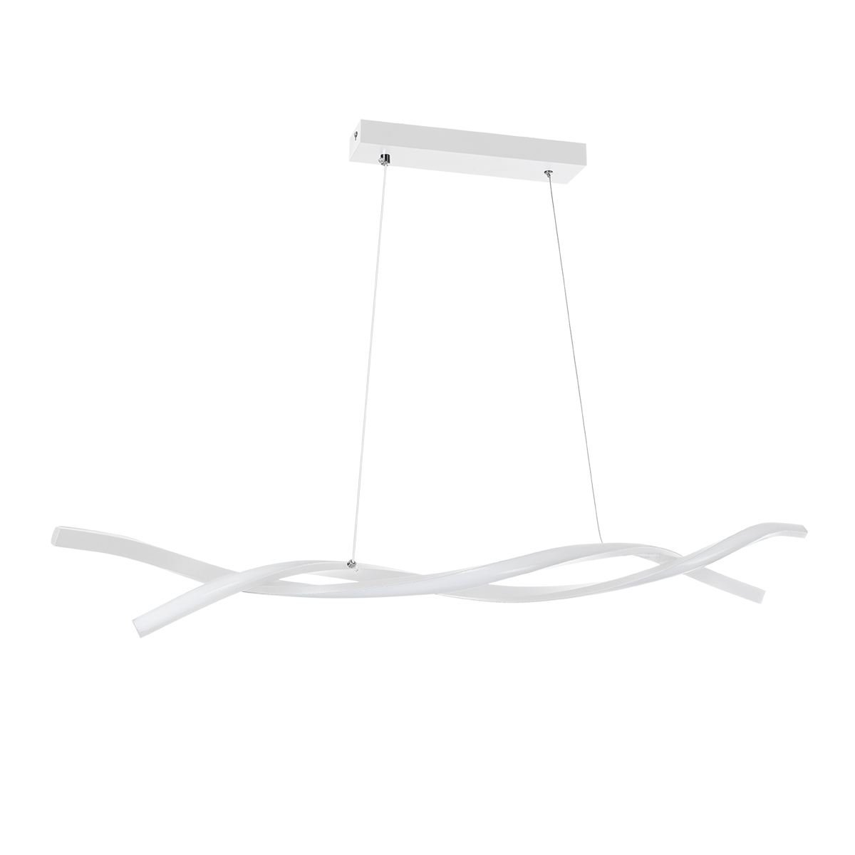 GLOBOSTAR® MORALES 61276 Μοντέρνο Κρεμαστό Φωτιστικό Οροφής LED 54W 6048lm 300° AC 220-240V IP20 Ρυθμιζόμενο Λευκό CCT με Χειριστήριο από 2700K έως 6000K Dimmable - Lumileds SMD Chip - Λευκό Ματ - Μ90 x Π14 x Υ14cm - 3 Χρόνια Εγγύηση - Image 3
