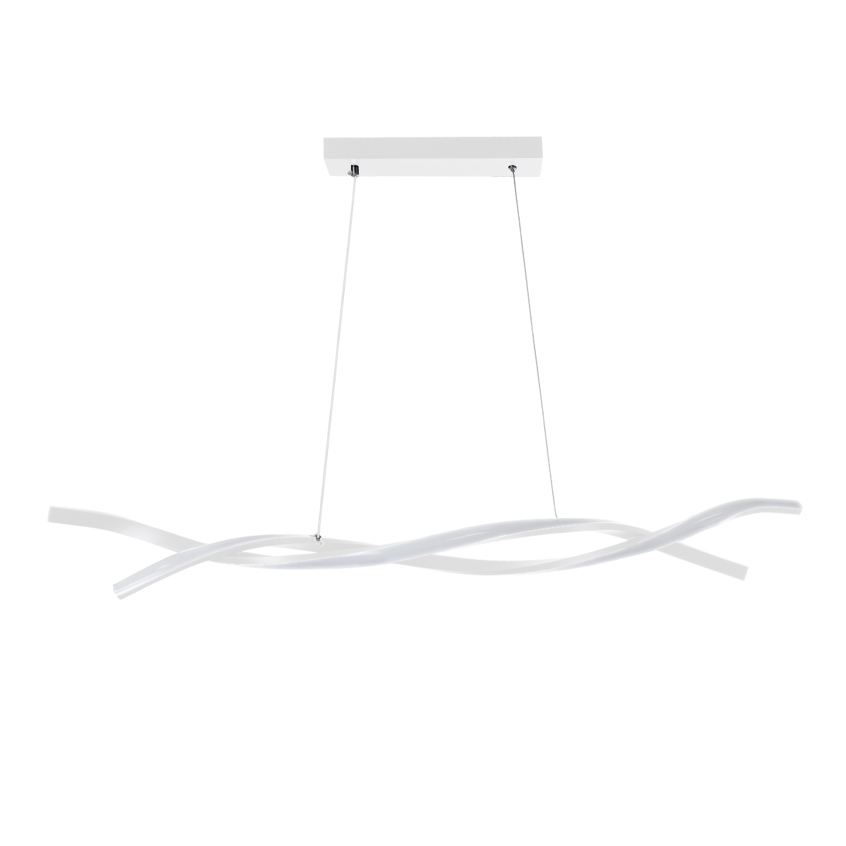 GLOBOSTAR® MORALES 61276 Μοντέρνο Κρεμαστό Φωτιστικό Οροφής LED 54W 6048lm 300° AC 220-240V IP20 Ρυθμιζόμενο Λευκό CCT με Χειριστήριο από 2700K έως 6000K Dimmable - Lumileds SMD Chip - Λευκό Ματ - Μ90 x Π14 x Υ14cm - 3 Χρόνια Εγγύηση - Image 4