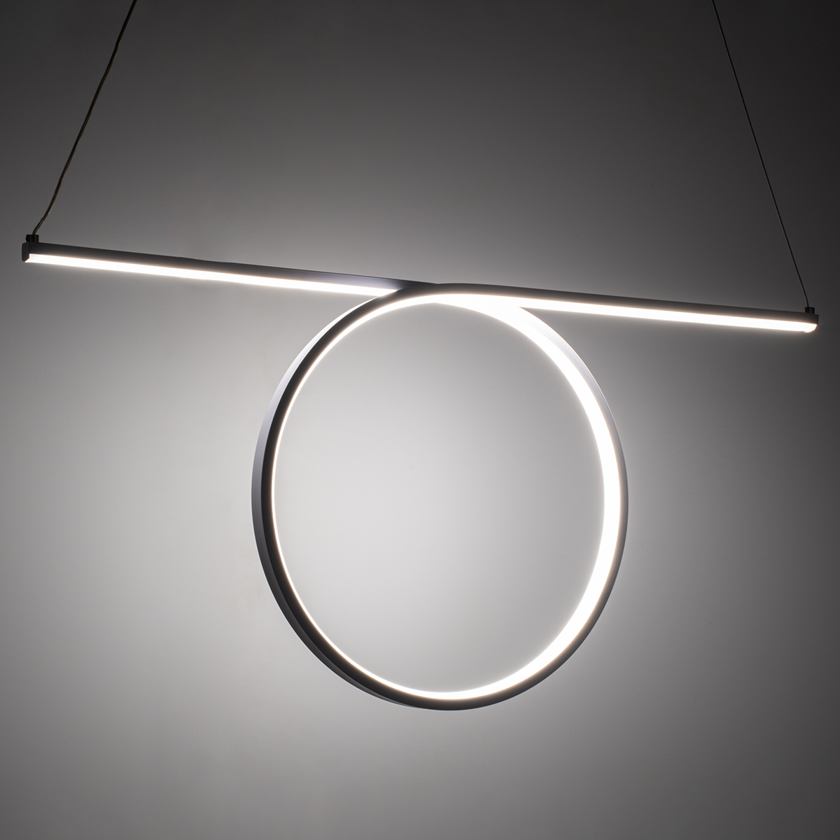 GLOBOSTAR® ROME 61296 Μοντέρνο Κρεμαστό Φωτιστικό Οροφής LED 24W 2640lm 200° AC 220-240V IP20 Ρυθμιζόμενο Λευκό CCT με On/Off 2700K/4500K/6000K - Lumileds SMD Chip - Νίκελ Βούρτσας - Μ65.5 x Π4 x Υ33cm - 3 Χρόνια Εγγύηση - Image 10