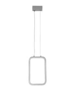 GLOBOSTAR® DEROBA 61300 Μοντέρνο Κρεμαστό Φωτιστικό Οροφής LED 12W 1320lm 360° AC 220-240V IP20 Ρυθμιζόμενο Λευκό CCT με On/Off 2700K/4500K/6000K – Lumileds SMD Chip – Νίκελ Βούρτσας – Μ16 x Π1.6 x Υ25.5cm – 3 Χρόνια Εγγύηση