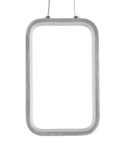 GLOBOSTAR® DEROBA 61300 Μοντέρνο Κρεμαστό Φωτιστικό Οροφής LED 12W 1320lm 360° AC 220-240V IP20 Ρυθμιζόμενο Λευκό CCT με On/Off 2700K/4500K/6000K – Lumileds SMD Chip – Νίκελ Βούρτσας – Μ16 x Π1.6 x Υ25.5cm – 3 Χρόνια Εγγύηση