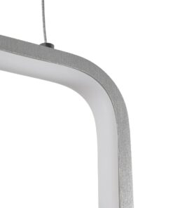 GLOBOSTAR® DEROBA 61300 Μοντέρνο Κρεμαστό Φωτιστικό Οροφής LED 12W 1320lm 360° AC 220-240V IP20 Ρυθμιζόμενο Λευκό CCT με On/Off 2700K/4500K/6000K – Lumileds SMD Chip – Νίκελ Βούρτσας – Μ16 x Π1.6 x Υ25.5cm – 3 Χρόνια Εγγύηση