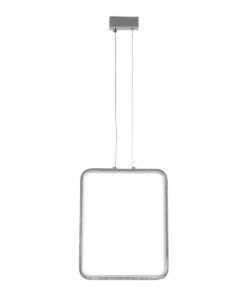 GLOBOSTAR® NEROBA 61304 Μοντέρνο Κρεμαστό Φωτιστικό Οροφής LED 18W 1980lm 360° AC 220-240V IP20 Ρυθμιζόμενο Λευκό CCT με On/Off 2700K/4500K/6000K – Lumileds SMD Chip – Νίκελ Βούρτσας – Μ29 x Π2 x Υ36cm – 3 Χρόνια Εγγύηση