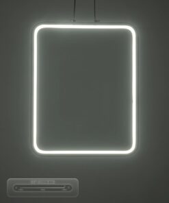 GLOBOSTAR® NEROBA 61304 Μοντέρνο Κρεμαστό Φωτιστικό Οροφής LED 18W 1980lm 360° AC 220-240V IP20 Ρυθμιζόμενο Λευκό CCT με On/Off 2700K/4500K/6000K – Lumileds SMD Chip – Νίκελ Βούρτσας – Μ29 x Π2 x Υ36cm – 3 Χρόνια Εγγύηση