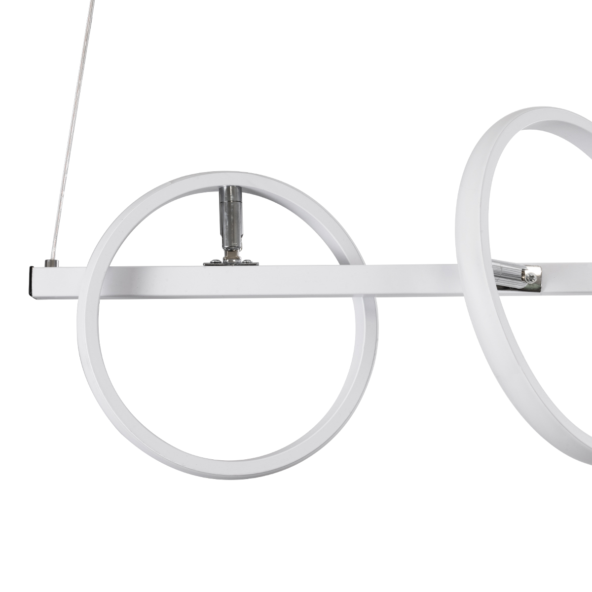 GLOBOSTAR® CIRCOLARE 61320 Μοντέρνο Κρεμαστό Φωτιστικό Οροφής LED 75W 8400lm 360° AC 220-240V IP20 Ρυθμιζόμενο Λευκό CCT με Χειριστήριο από 2700K έως 6000K Dimmable - Lumileds SMD Chip - Λευκό Ματ - Μ120 x Π25 x Υ25cm - 3 Χρόνια Εγγύηση - Image 8