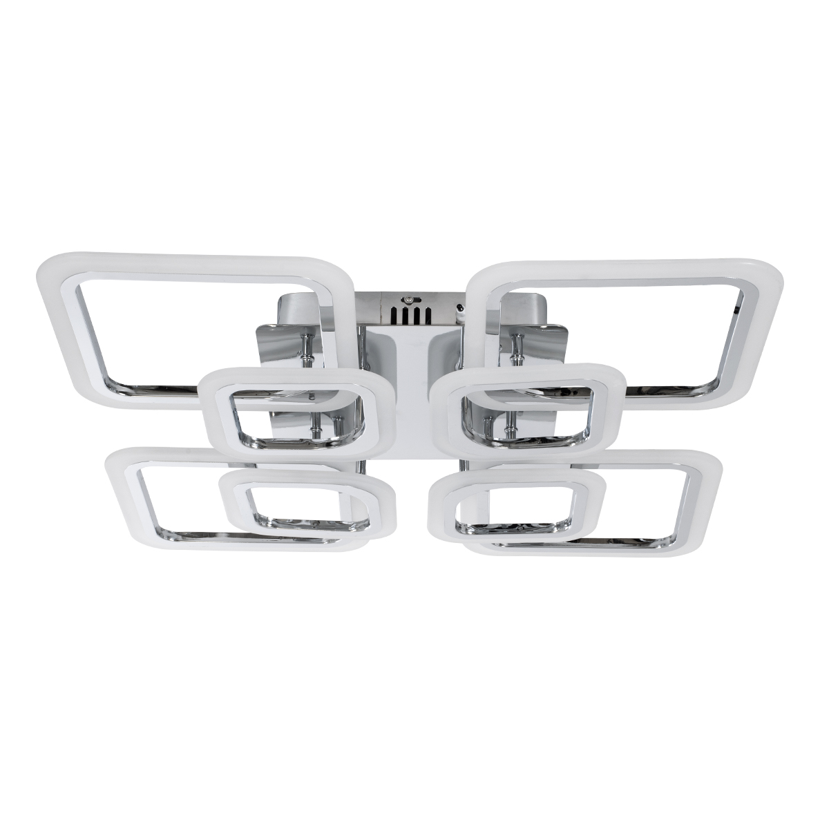 GLOBOSTAR® ROYAL-S 61326 Μοντέρνο Φωτιστικό Οροφής LED 135W 16200lm 360° AC 220-240V IP20 Ρυθμιζόμενο Λευκό CCT με Χειριστήριο από 2700K έως 6000K Dimmable - Lumileds SMD Chip - Ασημί Νίκελ - Μ58.5 x Π58.5 x Υ12cm - 3 Χρόνια Εγγύηση - Image 3