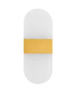 GLOBOSTAR® RARE 61338 Μοντέρνο Φωτιστικό Τοίχου – Απλίκα LED 5W 600lm 180° AC 220-240V IP20 Ρυθμιζόμενο Λευκό CCT με On/Off 2700K/4500K/6000K – Lumileds SMD Chip – Χρυσό Βούρτσας – Μ10 x Π4 x Υ27cm – 3 Χρόνια Εγγύηση