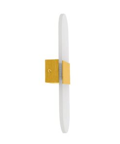 GLOBOSTAR® RARE 61338 Μοντέρνο Φωτιστικό Τοίχου – Απλίκα LED 5W 600lm 180° AC 220-240V IP20 Ρυθμιζόμενο Λευκό CCT με On/Off 2700K/4500K/6000K – Lumileds SMD Chip – Χρυσό Βούρτσας – Μ10 x Π4 x Υ27cm – 3 Χρόνια Εγγύηση