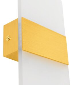 GLOBOSTAR® RARE 61338 Μοντέρνο Φωτιστικό Τοίχου – Απλίκα LED 5W 600lm 180° AC 220-240V IP20 Ρυθμιζόμενο Λευκό CCT με On/Off 2700K/4500K/6000K – Lumileds SMD Chip – Χρυσό Βούρτσας – Μ10 x Π4 x Υ27cm – 3 Χρόνια Εγγύηση