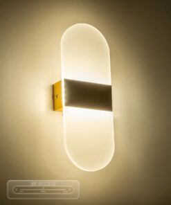 GLOBOSTAR® RARE 61338 Μοντέρνο Φωτιστικό Τοίχου – Απλίκα LED 5W 600lm 180° AC 220-240V IP20 Ρυθμιζόμενο Λευκό CCT με On/Off 2700K/4500K/6000K – Lumileds SMD Chip – Χρυσό Βούρτσας – Μ10 x Π4 x Υ27cm – 3 Χρόνια Εγγύηση