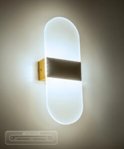 GLOBOSTAR® RARE 61338 Μοντέρνο Φωτιστικό Τοίχου – Απλίκα LED 5W 600lm 180° AC 220-240V IP20 Ρυθμιζόμενο Λευκό CCT με On/Off 2700K/4500K/6000K – Lumileds SMD Chip – Χρυσό Βούρτσας – Μ10 x Π4 x Υ27cm – 3 Χρόνια Εγγύηση
