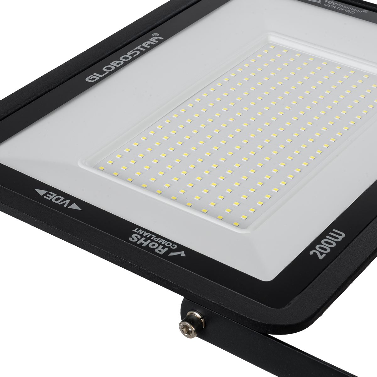 GLOBOSTAR® ATLAS 61431 Προβολέας LED 200W 25000lm 120° AC 220-240V Αδιάβροχο IP67 Ψυχρό Λευκό 6000K - Lumileds SMD Chip - TÜV Rheinland Certified - Μαύρο Ματ - Μ38 x Π4 x Υ28cm - 5 Χρόνια Εγγύηση - Image 6