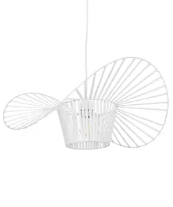 GLOBOSTAR® LUMINOVA 61465 Μοντέρνο Κρεμαστό Φωτιστικό Οροφής με Ντουί 1 x E27 AC 220-240V IP20 - Λευκό - Μ60 x Π60 x Υ25cm