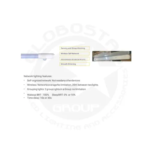 GLOBOSTAR® PARKING 61499 Λάμπα T8 G13 Τύπου Φθορίου 120cm Τεχνολογίας Smart Group Linkable Control System 2.4Ghz με Αισθητήρα Κίνησης Microwave LED 16W 2000lm 220° AC 220-240V IP20 Ψυχρό Λευκό 6000K - Lumileds SMD Chip - Λευκό Γαλακτερό - Μ120 x Π3 x Υ4.7cm - 3 Χρόνια Εγγύηση - Image 5