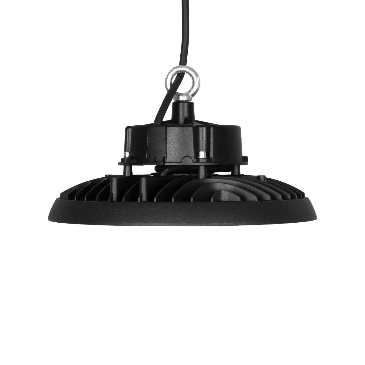 GLOBOSTAR® INDUSTRY 61500 Βιομηχανικό Φωτιστικό Καμπάνα High Bay UFO LED 100W 15000lm SDCM<5 90° AC 85-265V Αδιάβροχο IP65 IK08 Φυσικό Λευκό 5000K - 175 x Sanan Opto SMD Chip & TÜV SÜD Driver - Μαύρο Χυτό Αλουμίνιο - Μ26.5 x Π26.5 x Υ15cm - 5 Χρόνια Εγγύηση - Image 3
