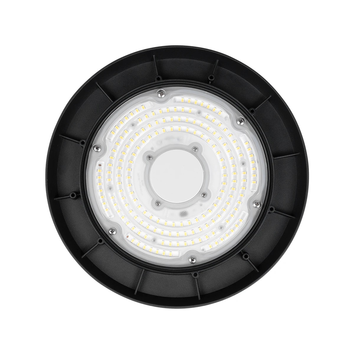 GLOBOSTAR® INDUSTRY 61500 Βιομηχανικό Φωτιστικό Καμπάνα High Bay UFO LED 100W 15000lm SDCM<5 90° AC 85-265V Αδιάβροχο IP65 IK08 Φυσικό Λευκό 5000K - 175 x Sanan Opto SMD Chip & TÜV SÜD Driver - Μαύρο Χυτό Αλουμίνιο - Μ26.5 x Π26.5 x Υ15cm - 5 Χρόνια Εγγύηση - Image 6