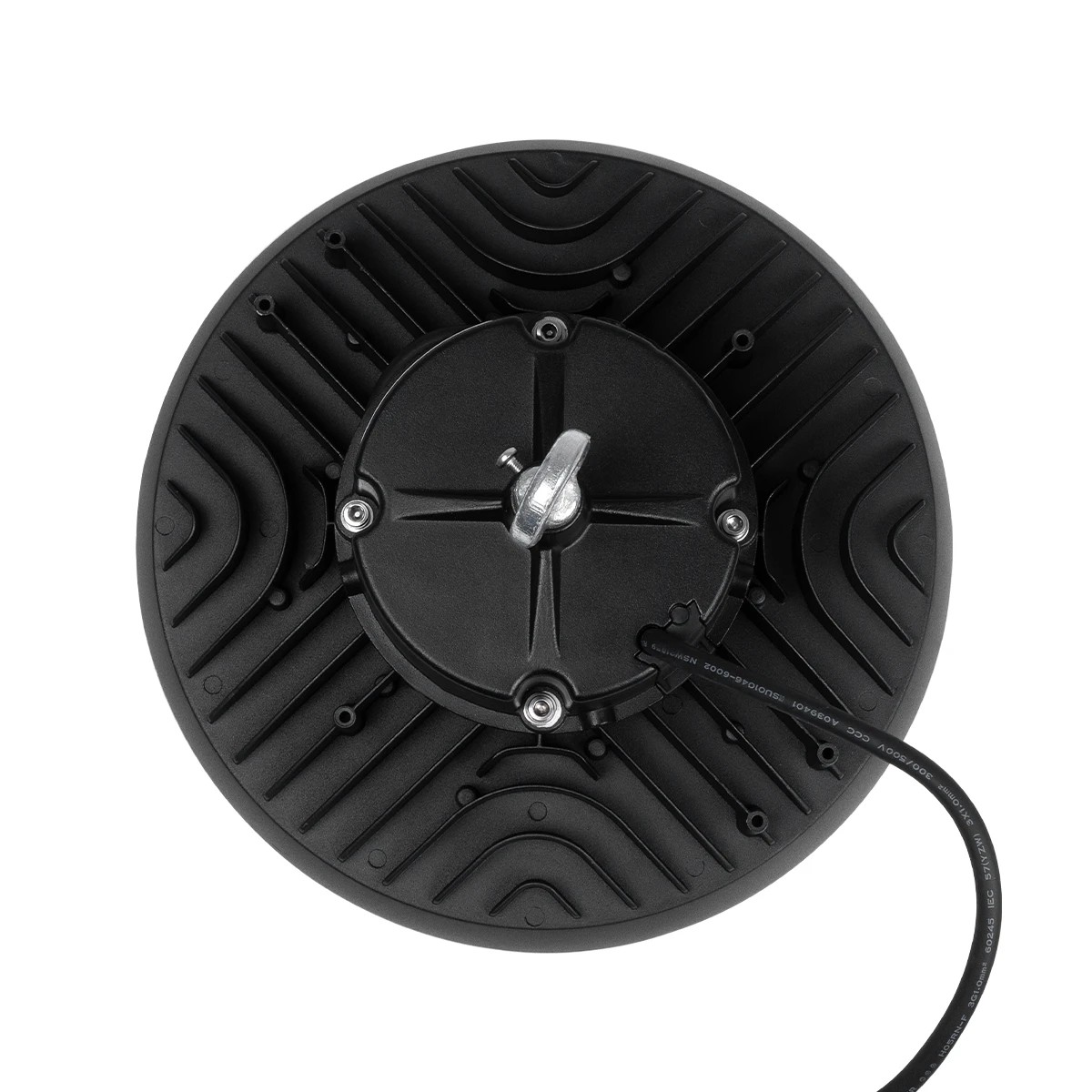 GLOBOSTAR® INDUSTRY 61500 Βιομηχανικό Φωτιστικό Καμπάνα High Bay UFO LED 100W 15000lm SDCM<5 90° AC 85-265V Αδιάβροχο IP65 IK08 Φυσικό Λευκό 5000K - 175 x Sanan Opto SMD Chip & TÜV SÜD Driver - Μαύρο Χυτό Αλουμίνιο - Μ26.5 x Π26.5 x Υ15cm - 5 Χρόνια Εγγύηση - Image 7