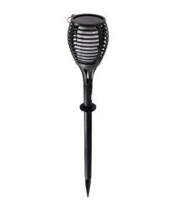 GloboStar® FIAMMA 61549 Αυτόνομο Ηλιακό Καρφωτό Φωτιστικό Κήπου LED SMD 2W 80lm με Ενσωματωμένη Μπαταρία 1500mAh - Φωτοβολταϊκό Πάνελ - Αισθητήρα Ημέρας-Νύχτας Φαναράκι Κήπου - Εφέ Φλόγας Διακοσμητικό - Αδιάβροχο IP65 - 1800K Φ10 x Υ55cm - 2 Χρόνια Εγγύηση
