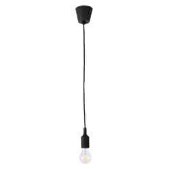 GLOBOSTAR® CABLITO 61562 Μοντέρνο Κρεμαστό Φωτιστικό Οροφής με Ντουί 1 x E27 AC 220-240V IP20 - Μαύρο - Μ4 x Π4 x Υ110cm