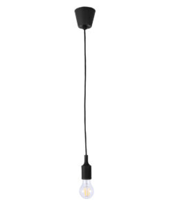 GLOBOSTAR® CABLITO 61562 Μοντέρνο Κρεμαστό Φωτιστικό Οροφής με Ντουί 1 x E27 AC 220-240V IP20 - Μαύρο - Μ4 x Π4 x Υ110cm