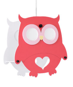 GLOBOSTAR® OWL 61576 Παιδικό Κρεμαστό Φωτιστικό Οροφής με Ντουί 1 x E27 AC 220-240V IP20 - Πολύχρωμο - Μ29.5 x Π15.5 x Υ30.5cm