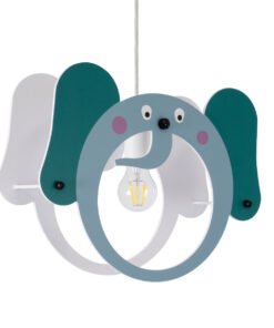 GLOBOSTAR® ELEPHANT 61578 Παιδικό Κρεμαστό Φωτιστικό Οροφής με Ντουί 1 x E27 AC 220-240V IP20 - Πολύχρωμο - Μ37.7 x Π15.5 x Υ31.5cm