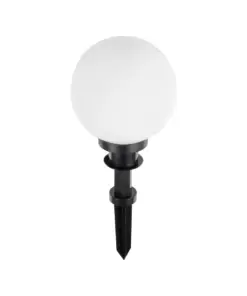 GLOBOSTAR® AGROS 61593 Φωτιστικό Κήπου / Καρφωτό με Ντουί 1 x E27 AC 220-240V Αδιάβροχο IP65 - Λευκό & Μάυρο - Μ20 x Π20 x Υ54cm