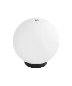 GLOBOSTAR® AGROS 61594 Φωτιστικό Κήπου με Ντουί 1 x E27 AC 220-240V Αδιάβροχο IP65 - Λευκό & Μάυρο - Μ20 x Π20 x Υ22cm