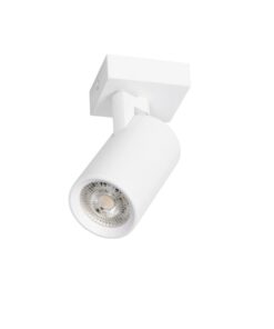 kelvo® SPOTA KLV-101-0135 Κινούμενο Φωτιστικό Σποτ Οροφής για Λάμπα MR16 με Ντουί GU10 AC 220-240V IP20 – Λευκό Ματ – Μ7 x Π6 x Υ14cm