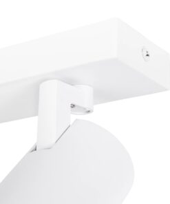 kelvo® SPOTA KLV-101-0139 Κινούμενο Φωτιστικό Σποτ Οροφής για 3 Λάμπες MR16 με Ντουί GU10 AC 220-240V IP20 – Λευκό Ματ – Μ48 x Π6.2 x Υ14cm