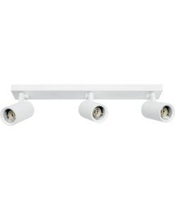 kelvo® SPOTA KLV-101-0139 Κινούμενο Φωτιστικό Σποτ Οροφής για 3 Λάμπες MR16 με Ντουί GU10 AC 220-240V IP20 – Λευκό Ματ – Μ48 x Π6.2 x Υ14cm