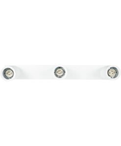 kelvo® SPOTA KLV-101-0139 Κινούμενο Φωτιστικό Σποτ Οροφής για 3 Λάμπες MR16 με Ντουί GU10 AC 220-240V IP20 – Λευκό Ματ – Μ48 x Π6.2 x Υ14cm