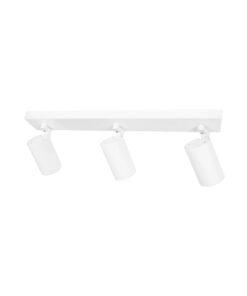 kelvo® SPOTA KLV-101-0139 Κινούμενο Φωτιστικό Σποτ Οροφής για 3 Λάμπες MR16 με Ντουί GU10 AC 220-240V IP20 – Λευκό Ματ – Μ48 x Π6.2 x Υ14cm