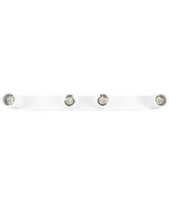 kelvo® SPOTA KLV-101-0141 Κινούμενο Φωτιστικό Σποτ Οροφής για 4 Λάμπες MR16 με Ντουί GU10 AC 220-240V IP20 – Λευκό Ματ – Μ64 x Π6 x Υ14cm