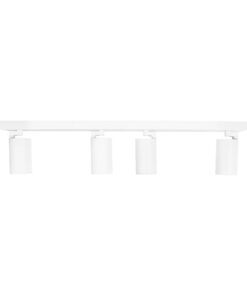 kelvo® SPOTA KLV-101-0141 Κινούμενο Φωτιστικό Σποτ Οροφής για 4 Λάμπες MR16 με Ντουί GU10 AC 220-240V IP20 – Λευκό Ματ – Μ64 x Π6 x Υ14cm