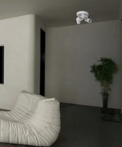 kelvo® SPOTA KLV-101-0145 Κινούμενο Φωτιστικό Σποτ Οροφής για 3 Λάμπες MR16 με Ντουί GU10 AC 220-240V IP20 – Λευκό Ματ – Μ19 x Π19 x Υ14cm