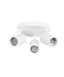 kelvo® SPOTA KLV-101-0145 Κινούμενο Φωτιστικό Σποτ Οροφής για 3 Λάμπες MR16 με Ντουί GU10 AC 220-240V IP20 – Λευκό Ματ – Μ19 x Π19 x Υ14cm