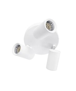 kelvo® SPOTA KLV-101-0145 Κινούμενο Φωτιστικό Σποτ Οροφής για 3 Λάμπες MR16 με Ντουί GU10 AC 220-240V IP20 – Λευκό Ματ – Μ19 x Π19 x Υ14cm