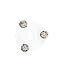 kelvo® SPOTA KLV-101-0145 Κινούμενο Φωτιστικό Σποτ Οροφής για 3 Λάμπες MR16 με Ντουί GU10 AC 220-240V IP20 – Λευκό Ματ – Μ19 x Π19 x Υ14cm