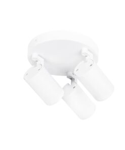 kelvo® SPOTA KLV-101-0145 Κινούμενο Φωτιστικό Σποτ Οροφής για 3 Λάμπες MR16 με Ντουί GU10 AC 220-240V IP20 – Λευκό Ματ – Μ19 x Π19 x Υ14cm