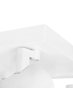 kelvo® SPOTA KLV-101-0147 Κινούμενο Φωτιστικό Σποτ Οροφής για 4 Λάμπες MR16 με Ντουί GU10 AC 220-240V IP20 – Λευκό Ματ – Μ26 x Π26 x Υ14cm