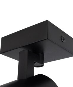 kelvo® SPOTA KLV-101-0134 Κινούμενο Φωτιστικό Σποτ Οροφής για Λάμπα MR16 με Ντουί GU10 AC 220-240V IP20 – Μαύρο Ματ – Μ7 x Π6 x Υ14cm